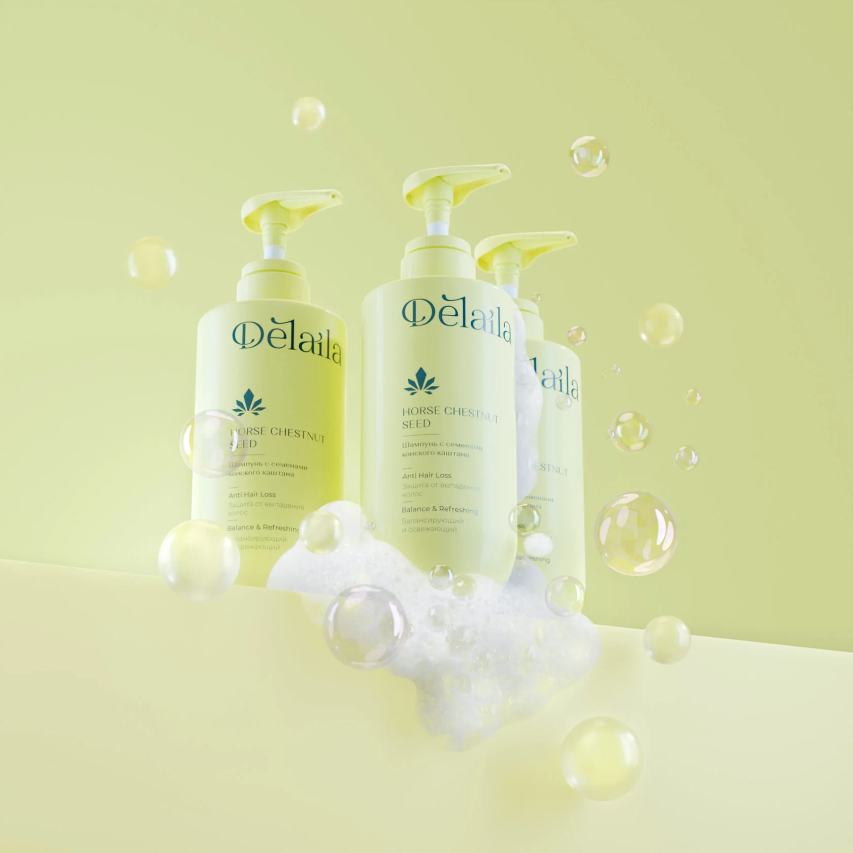 Графика геля для душа - студийный рендер продукта