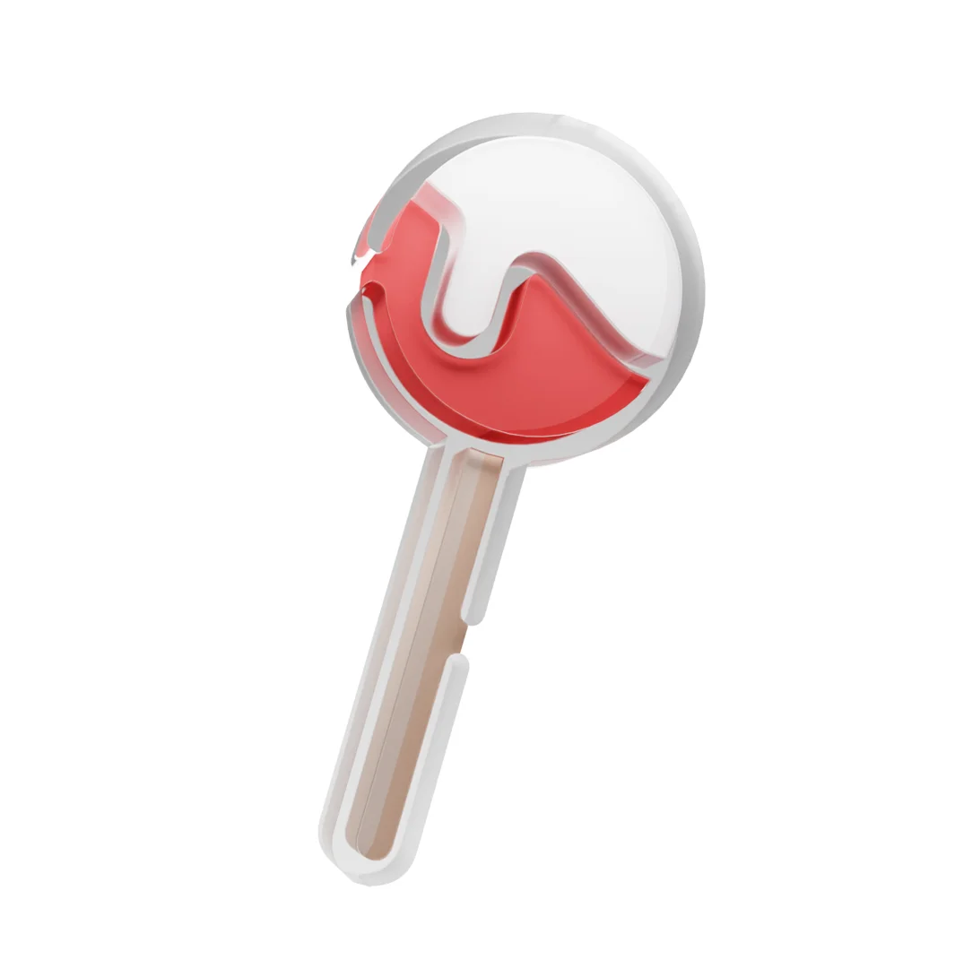 3D иконка леденца в стеклянном стиле для веб-дизайна