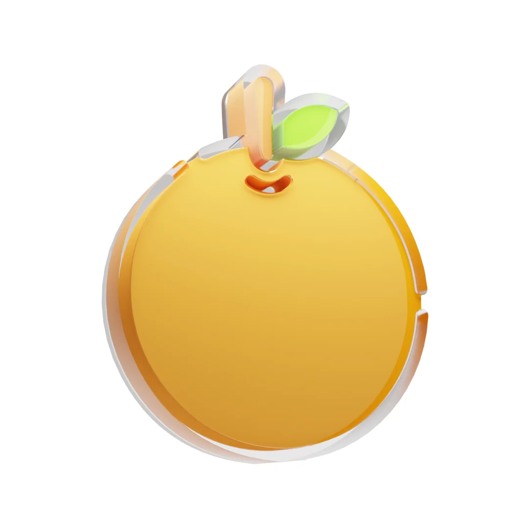 Апельсин в 3D стиле