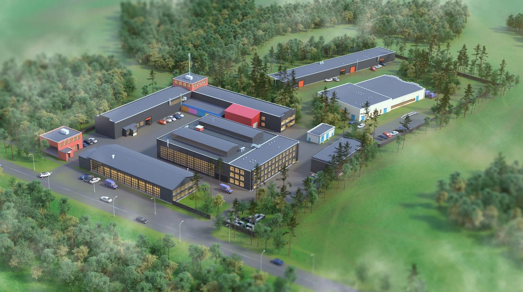 Визуализация арендных площадей в плане территории