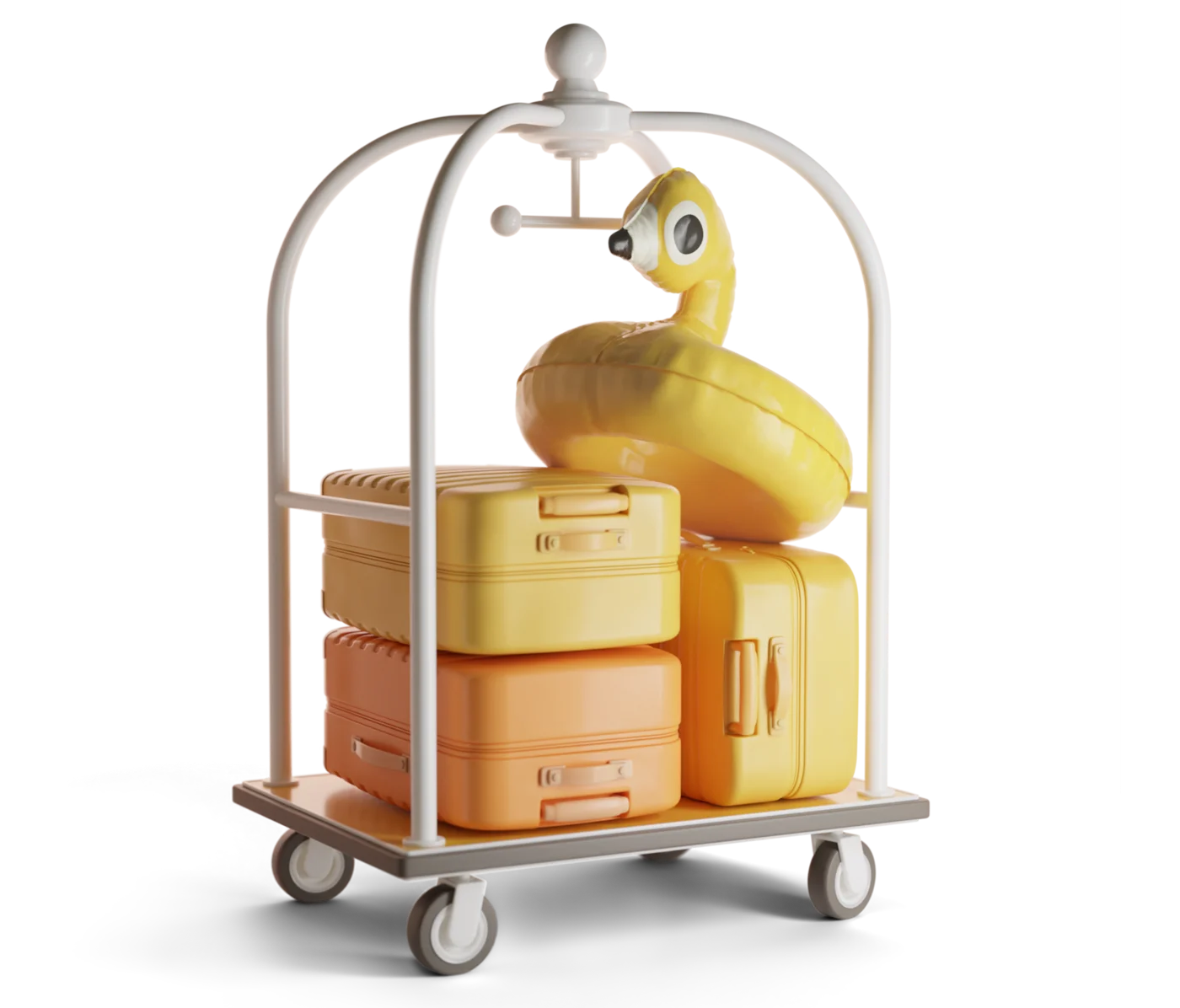 Иконка чемодана в 3D для раздела путешествий - сборы в поездку